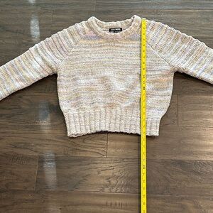Steve Madden Pastel Striped Crew Neck Sweater